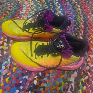 New Balance Yellow and Purple Sneakers
